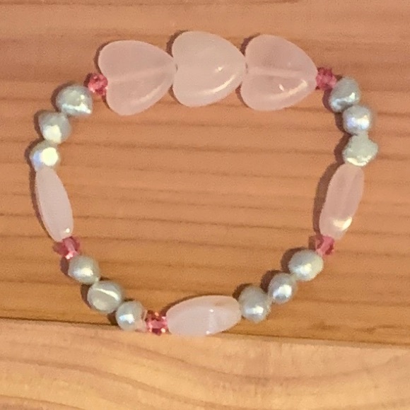 Rose Quartz Heart Bracelet - Picture 2 of 3